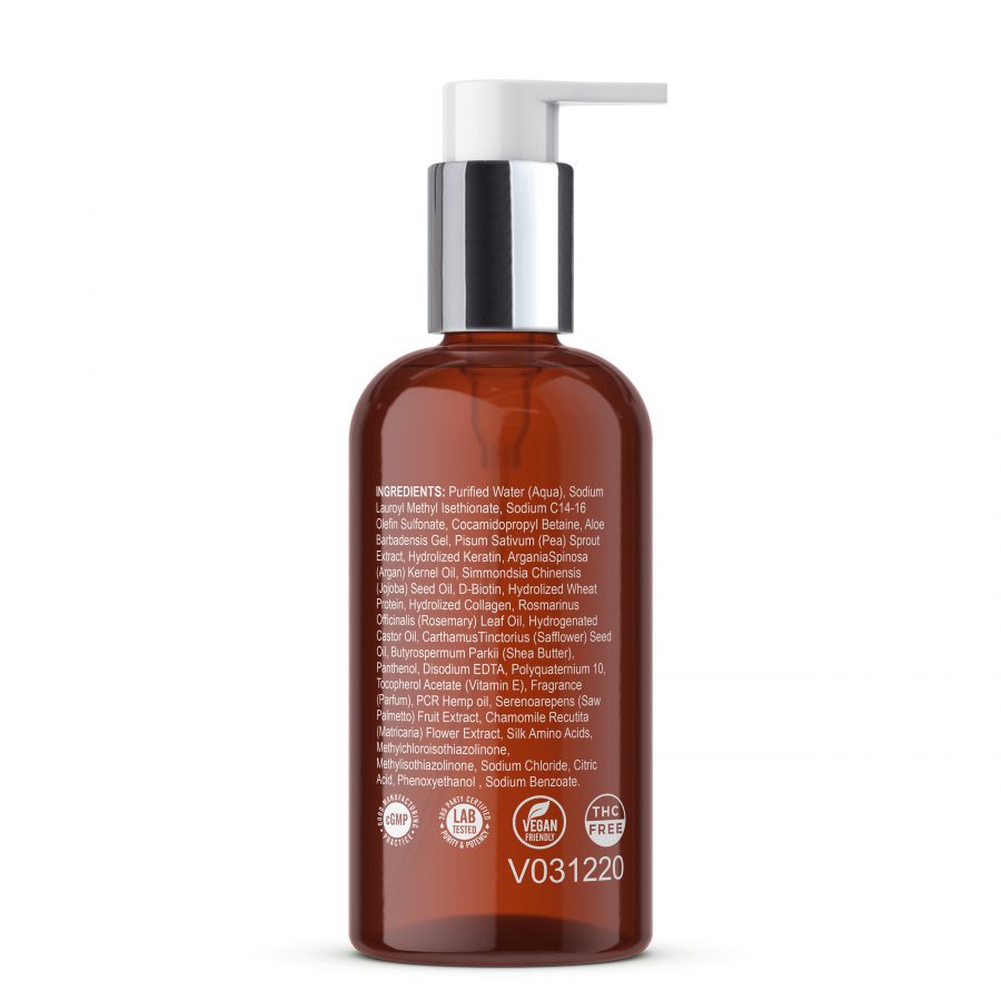 CBD Hair Growth shampoo AnaGain 8oz 50mg CBD Isolate label