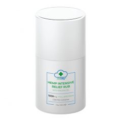 Hemp Intensive Relief Rub With EMU Oil and 1000mg Full Spectrum CBD in a 50ml container