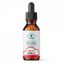 A front view HD image of CBD SKY's cbd oil drops 1000mg Mint flavor isolate