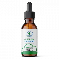 A front view HD image of CBD SKY's cbd oil drops 1000mg natural flavor full spectrum