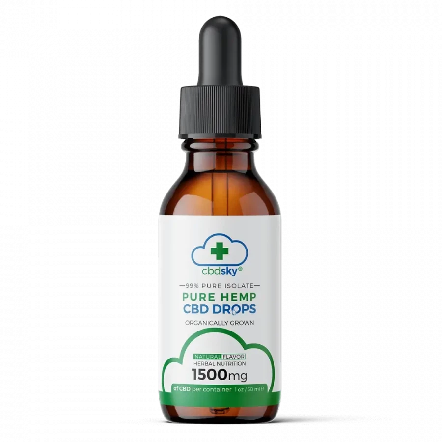 Cbd oil drops 1500mg natural isolate front