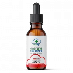 A front view HD image of CBD SKY's cbd oil drops 250mg Mint flavor isolate