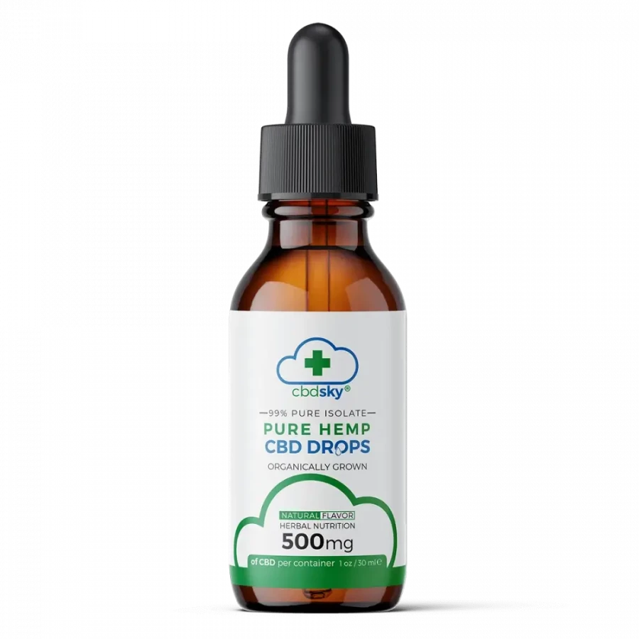 Cbd oil drops 500mg natural isolate front