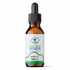 A front view HD image of CBD SKY's cbd oil drops 750mg natural flavor full spectrum