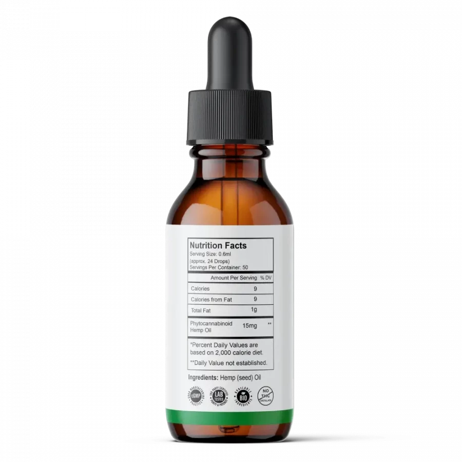 Cbd oil drops 750mg natural isolate back