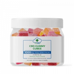 An HD image of cbd gummy cubes 1000mg full spectrum 40ct front