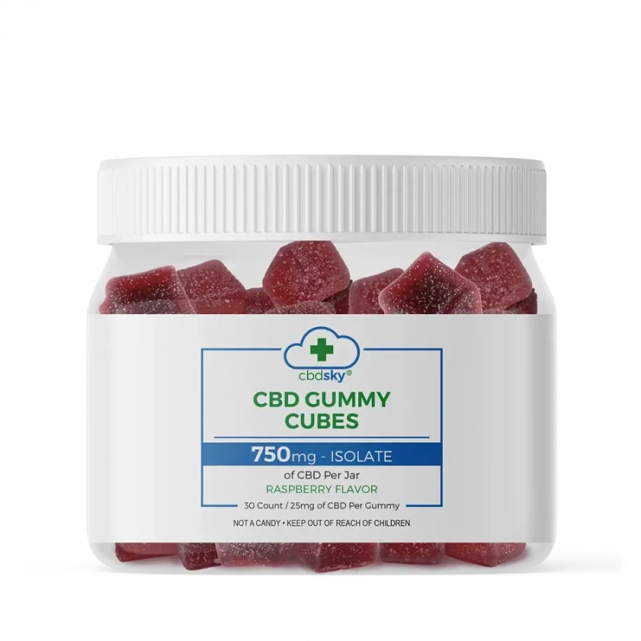 cbd gummy cubes 750mg isolate 30ct front