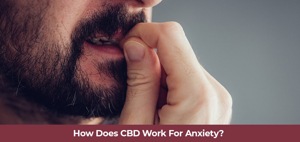 Male bitting fingernails. How does CBD oil work for anxiety and depression. Buy CBD oil online USA.